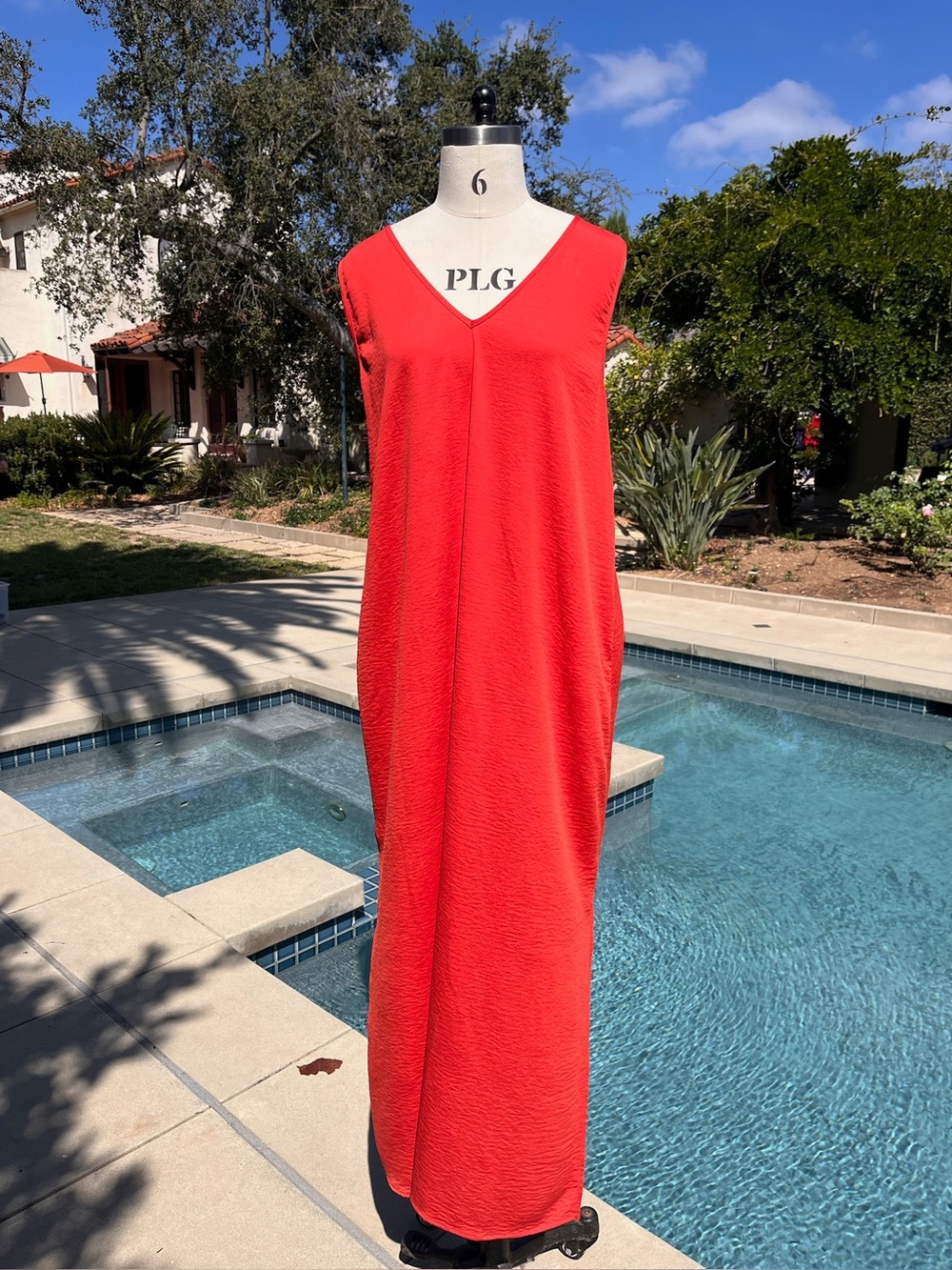Franne Goode NWOT "Santorini" sleeveless lightweight maxi dress - size XXL